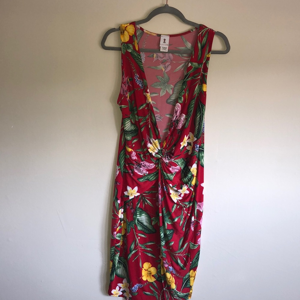 Forever21 Red Floral Dress